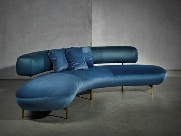ELLA LIVING - Curved fabric sofa by Piet Boon - view 2